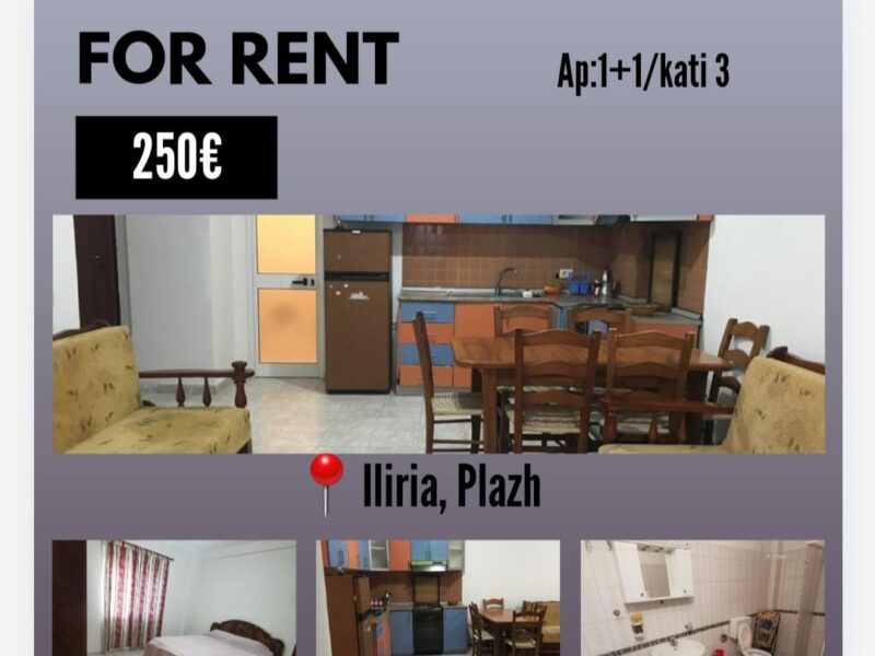 Affittasi Monolocale di 61 m² a Durazzo, Zona Iliria Plazh 250 euro al mese